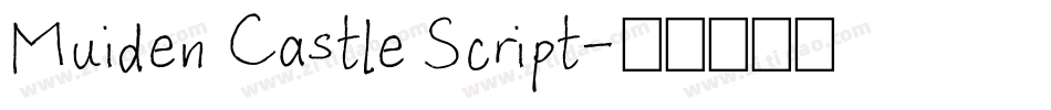 Muiden Castle Script字体转换